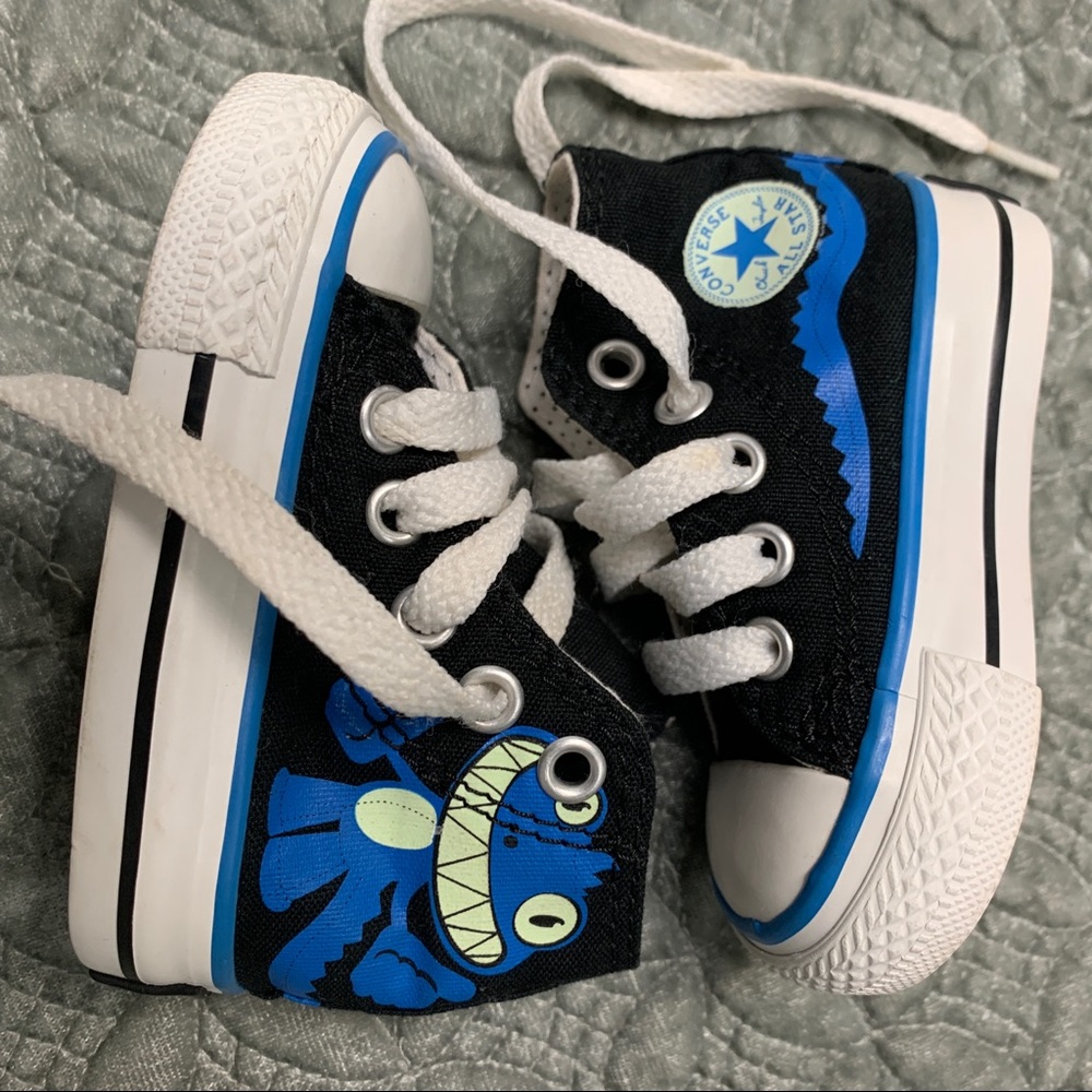 Baby Boy Converse size 2, Glow in the Dark